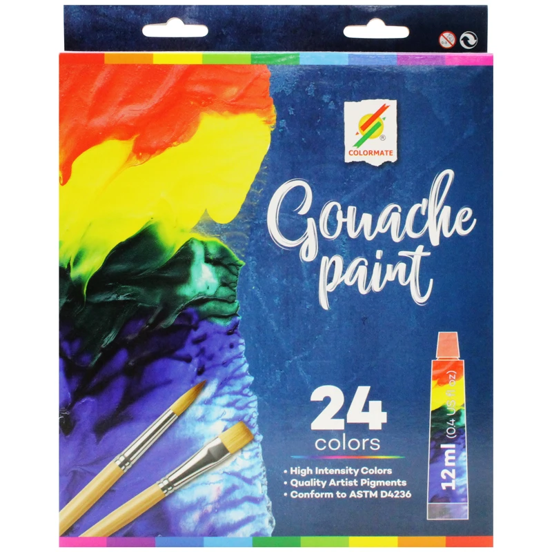 Colormate 24 Tuýp Màu Vẽ Gouache