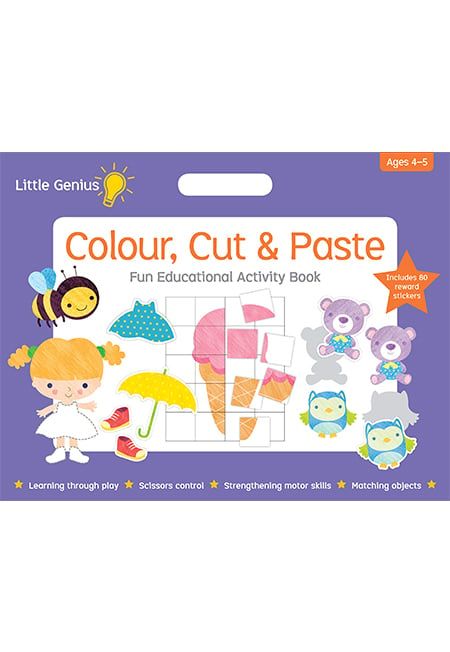 Little Genius Mega Pad - Colour, Cut & Paste