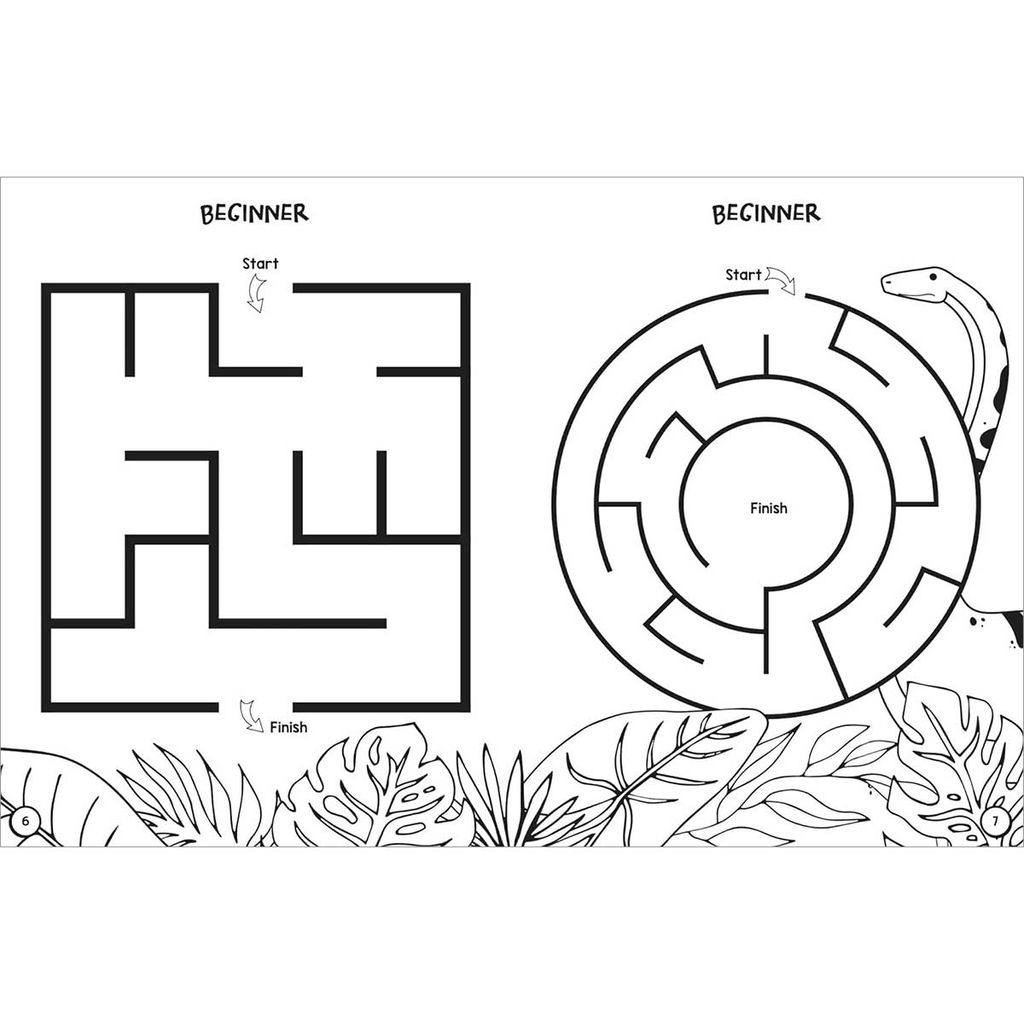Colouring and Mazes - Dinosaurs