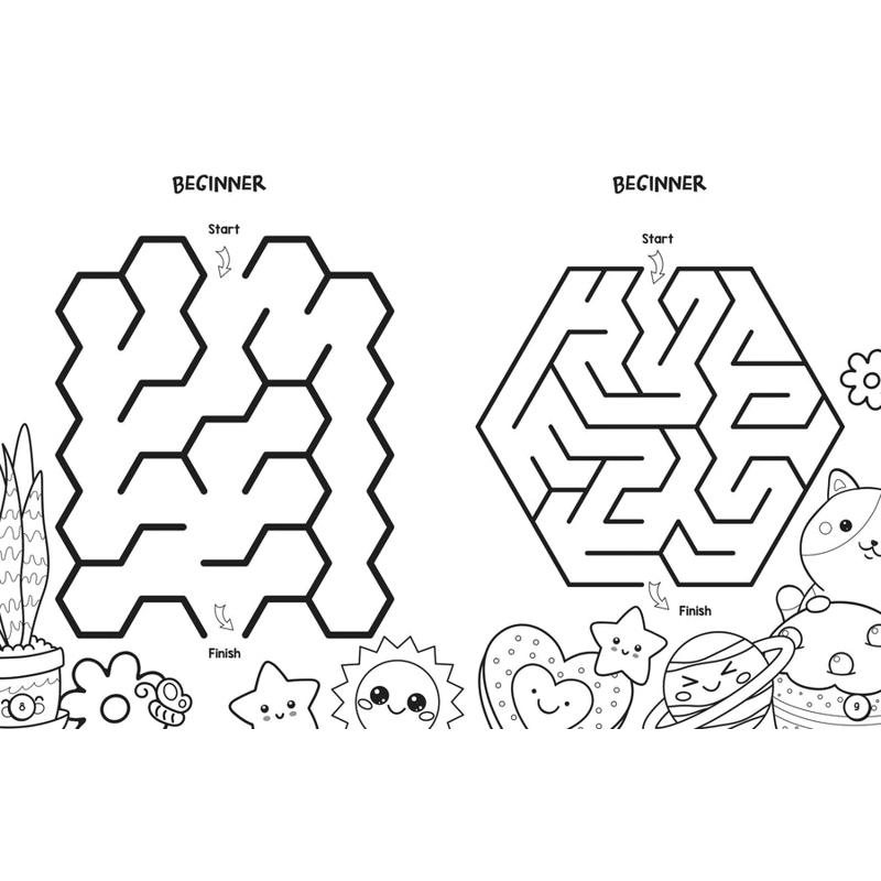 Colouring And Mazes - Kawaii