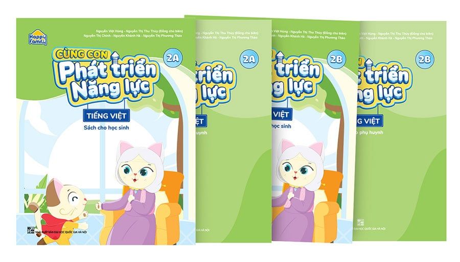 Combo Happy Family - Cùng Con Phát Triển Năng Lực Tiếng Việt Lớp 2 (Bộ 4 cuốn)