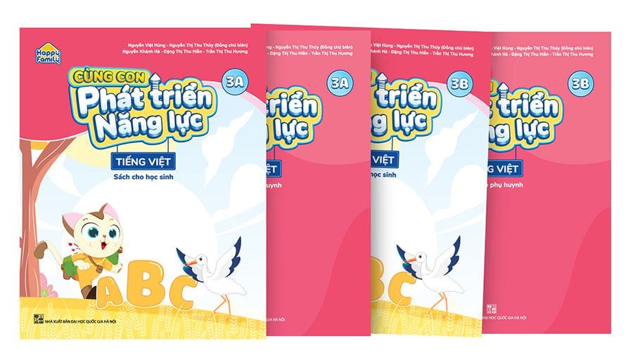 Combo Happy Family - Cùng Con Phát Triển Năng Lực Tiếng Việt Lớp 3 (Bộ 4 cuốn)