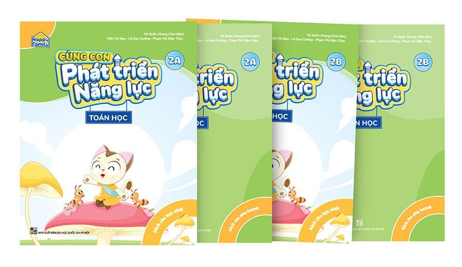 Combo Happy Family - Cùng Con Phát Triển Năng Lực Toán Học Lớp 2 (Bộ 4 cuốn)