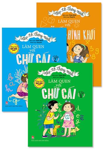 Combo Tập Tô Thông Minh - Làm Quen Với Chữ Cái, Chữ Số & Hình Khối (Bộ 3 cuốn)