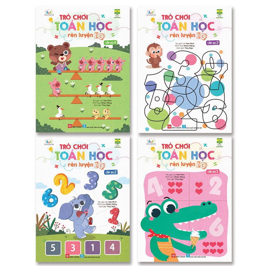 Combo Trò Chơi Toán Học Rèn Luyện IQ (Bộ 4 cuốn)