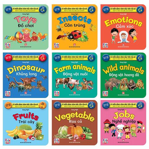 Combo Baby's First Picture Dictionary - Từ Điển Bằng Hình Đầu Tiên Của Bé (Song ngữ Anh-Việt) (Bộ 9 cuốn)