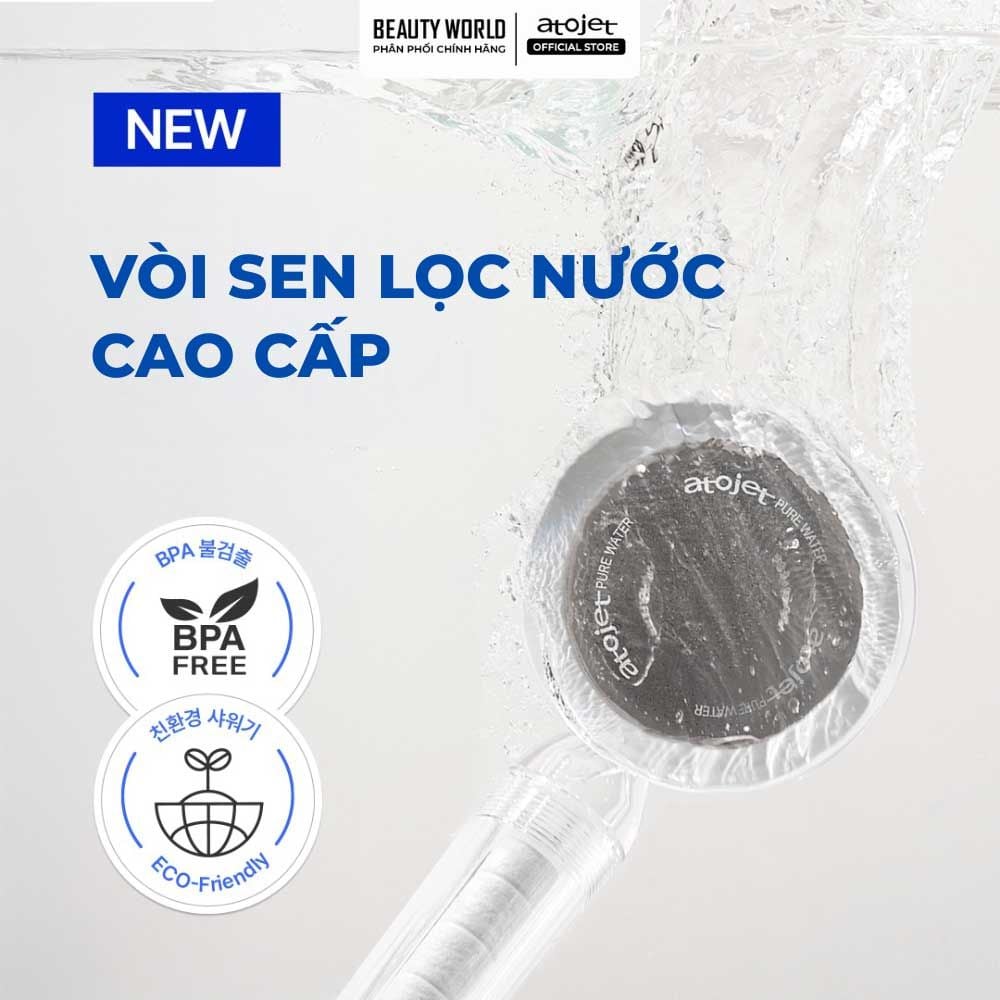 Combo Vòi Hoa Sen Lọc Nước Và 3 Bộ Lõi Lọc Atojet AJ-8200