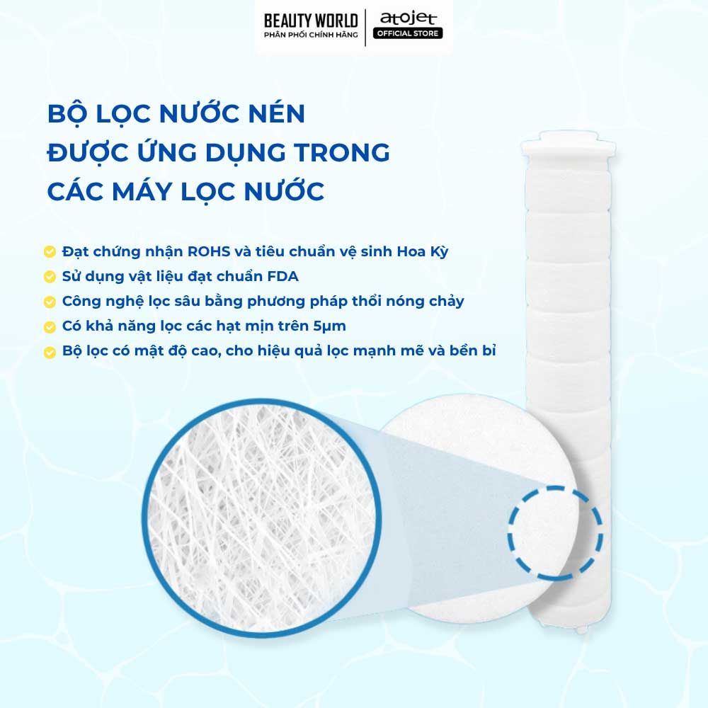 Combo Vòi Hoa Sen Lọc Nước Và 3 Bộ Lõi Lọc Atojet AJ-8200