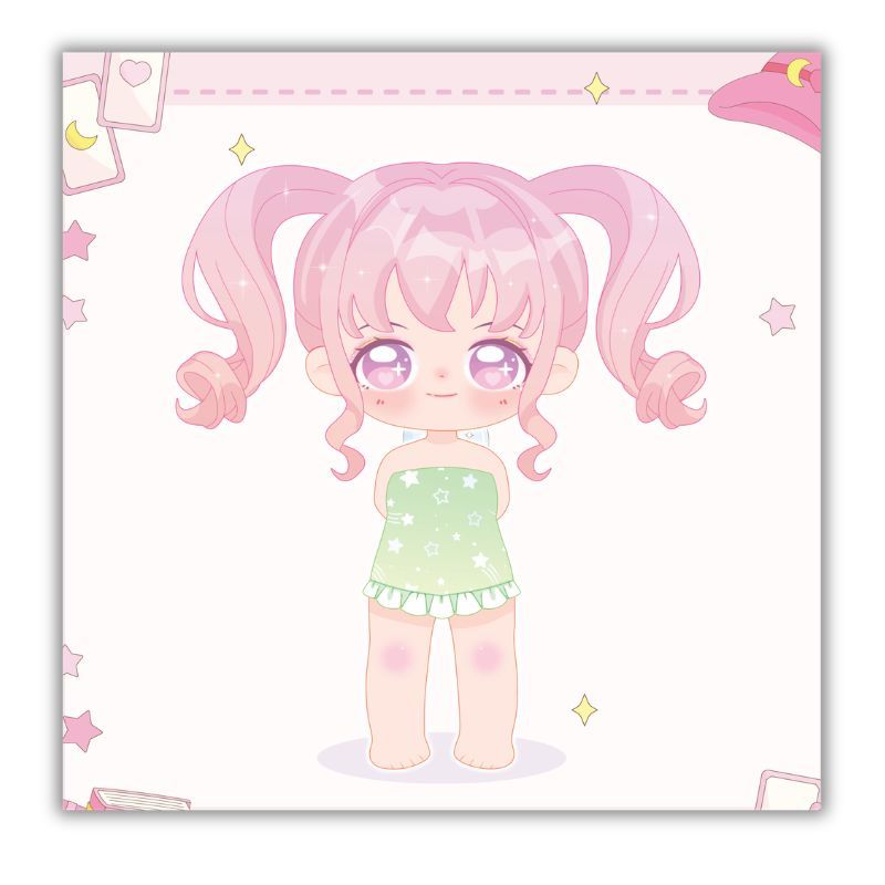 Công Chúa Chibi Tập Phối Đồ - Váy Hồng Ngọt Ngào