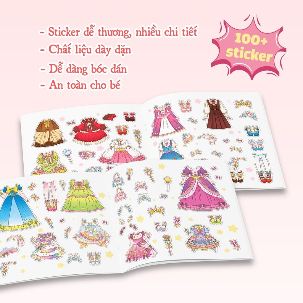 Sách Sticker Phối Đồ Sáng Tạo Cho Bé - Tiệm Váy Của Công Chúa Mimi