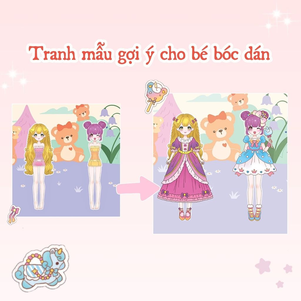 Sách Sticker Phối Đồ Sáng Tạo Cho Bé - Tiệm Váy Của Công Chúa Mimi