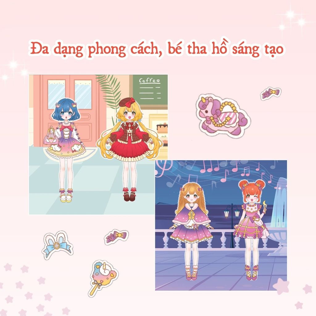 Sách Sticker Phối Đồ Sáng Tạo Cho Bé - Tiệm Váy Của Công Chúa Mimi