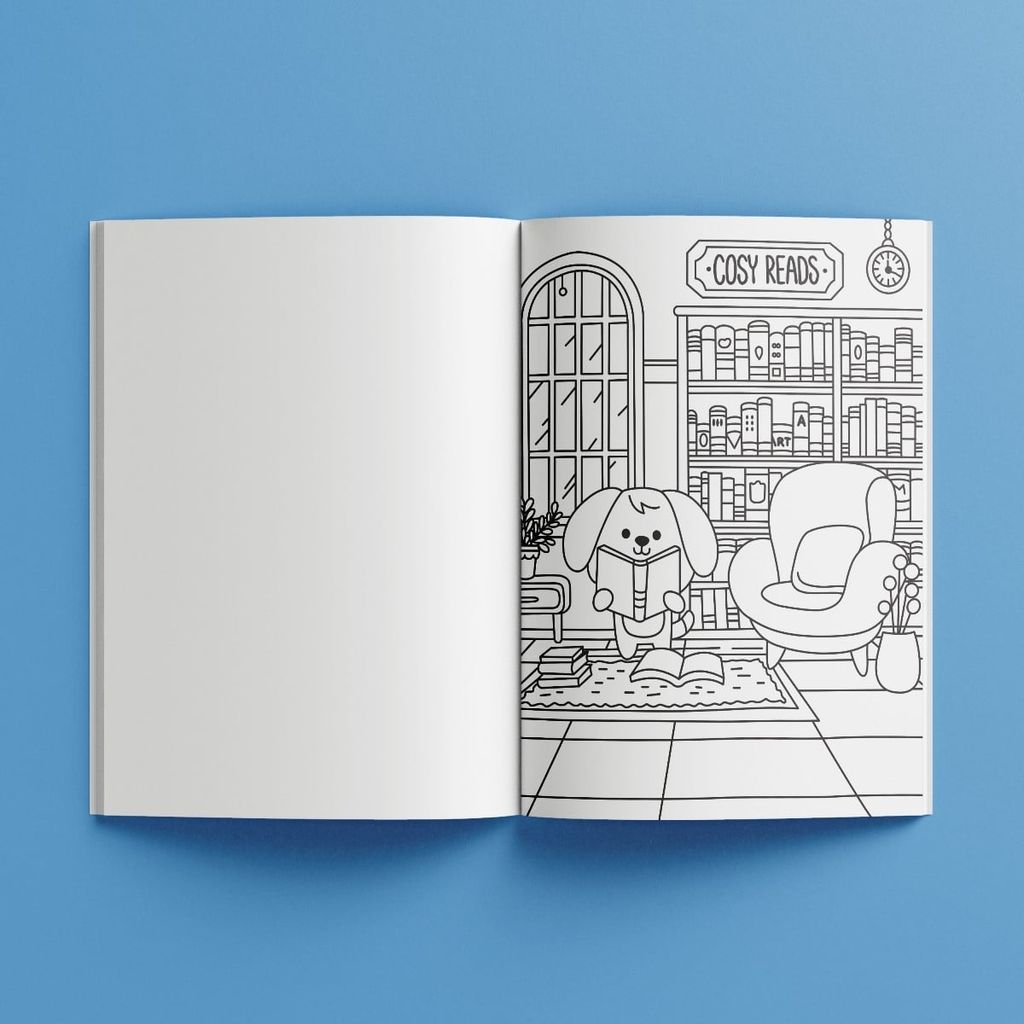 Cosy Colouring Poster Art Mini Moments