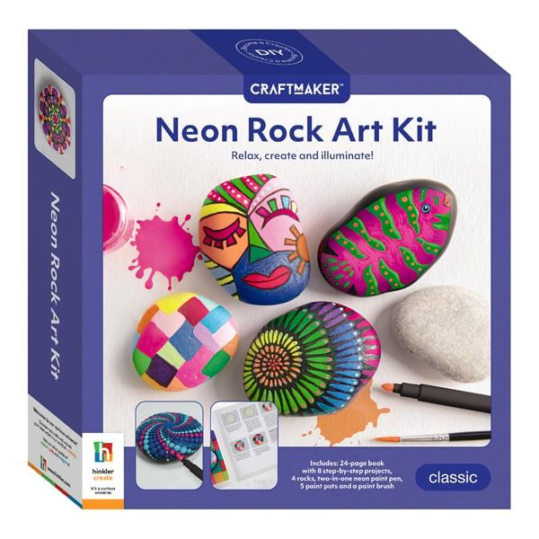 Craft Maker Neon Rock Art Kit