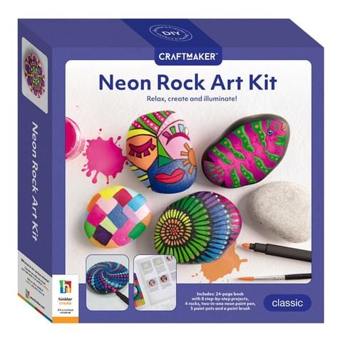 Craft Maker Neon Rock Art Kit
