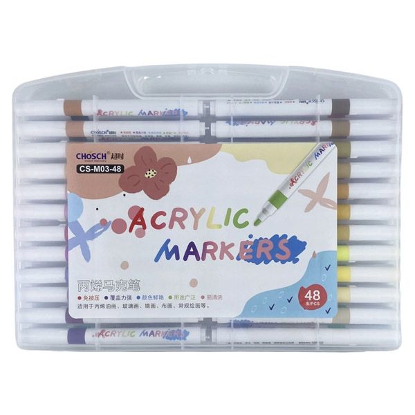 Hộp Bút Màu Vẽ Acrylic Marker Cao Cấp M03-48 Màu (1 Đầu)