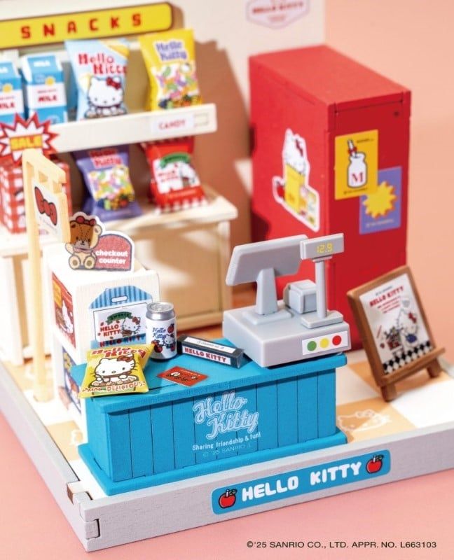 Robotime Đồ Chơi Lắp Ráp Sanrio Quầy Ăn Vặt Của Hello Kitty DA001