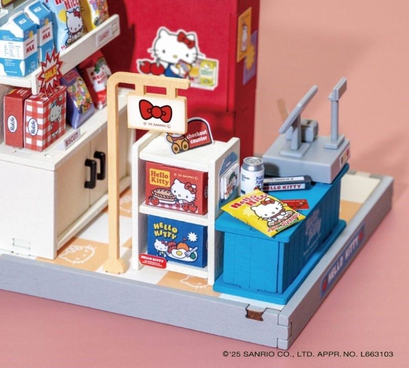 Robotime Đồ Chơi Lắp Ráp Sanrio Quầy Ăn Vặt Của Hello Kitty DA001