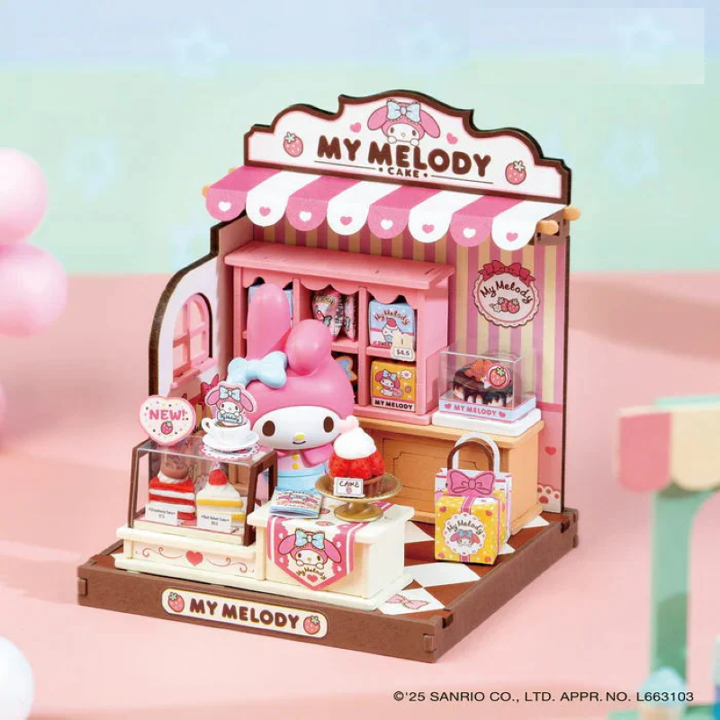 Robotime Đồ Chơi Lắp Ráp Sanrio Tiệm Bánh Dâu Tây Của My Melody DA002