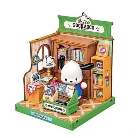 Robotime Đồ Chơi Lắp Ráp Sanrio Tiệm Sách Đáng Yêu Của Pochacco DA003