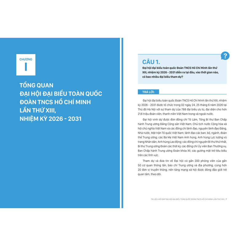 Tài Liệu Hỏi Đáp Đại Hội Đại Biểu Toàn Quốc Đoàn TNCS HCM Xiii 2026-2031