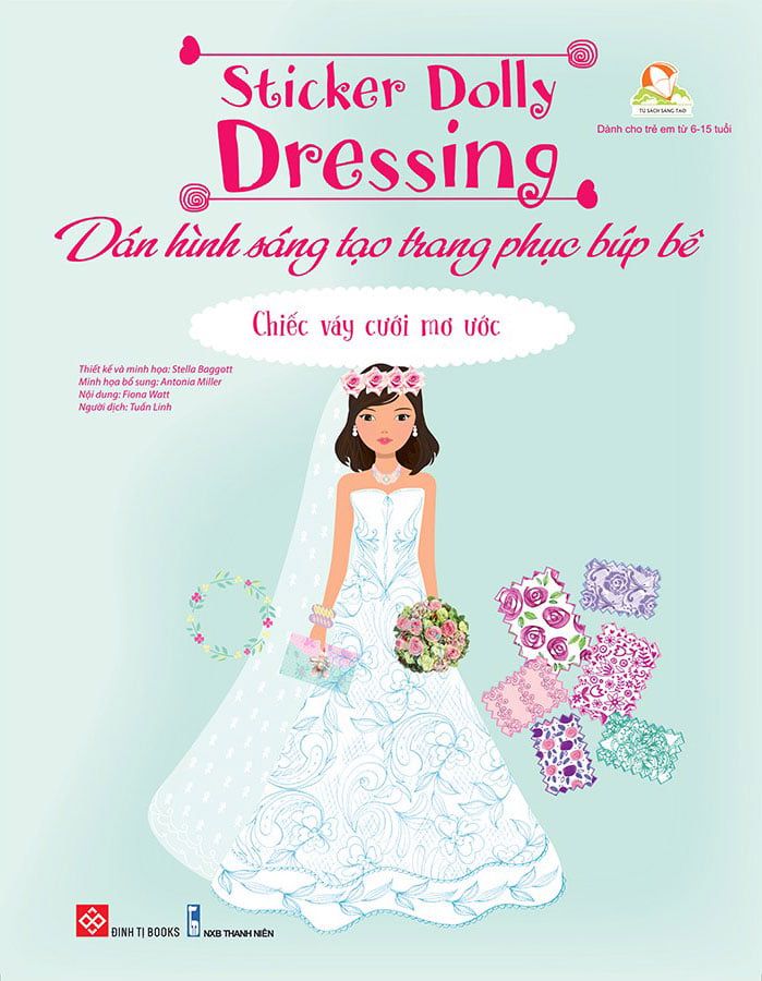 Sticker Dolly Dressing - Dán Hình Sáng Tạo Trang Phục Búp Bê - Chiếc Váy Cưới Mơ Ước