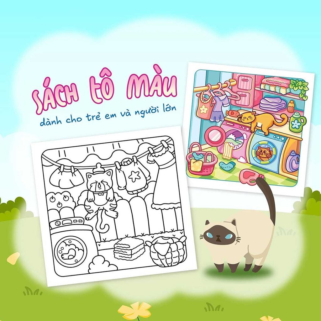 Đảo Mèo - Sách Tô Màu Cho Người Yêu Mèo