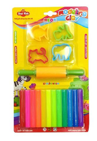 Đất Nặn 200g 12 Màu Và 5 Dụng Cụ