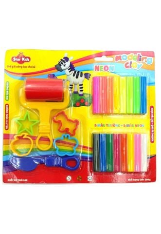 Đất Nặn 200G 16 Màu Và 6 Dụng Cụ