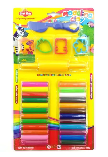 Đất Nặn 300G 24 Màu Và 6 Dụng Cụ