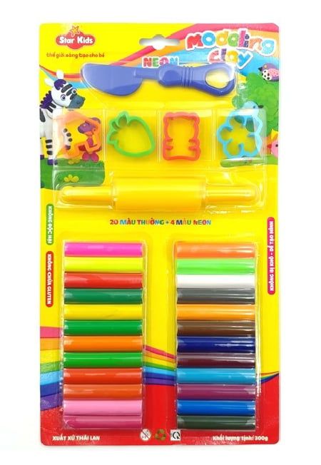 Đất Nặn 300G 24 Màu Và 6 Dụng Cụ