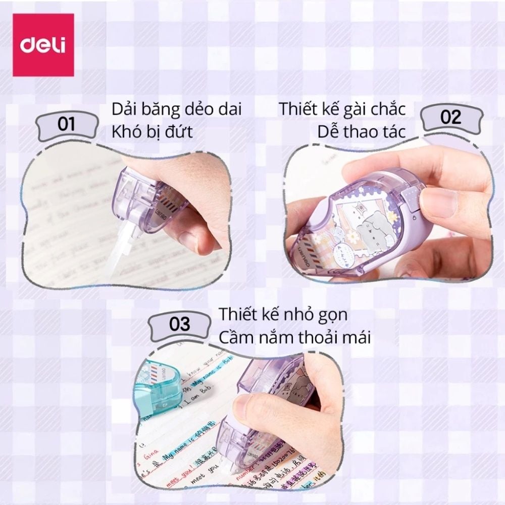 Deli - Băng Xóa Obakenu 5mmx12m YY188 (Giao mẫu ngẫu nhiên)