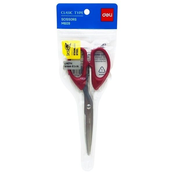 Deli - Kéo Văn Phòng 160mm EM609 (Giao mẫu ngẫu nhiên)