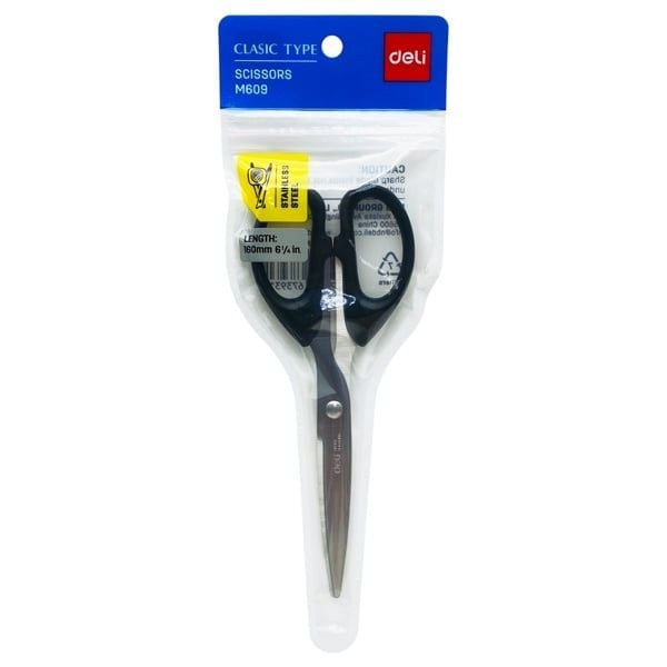 Deli - Kéo Văn Phòng 160mm EM609 (Giao mẫu ngẫu nhiên)