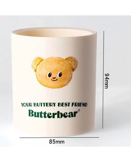 Lọ Bút Deli Gấu Bơ NS023-B - Màu Trắng Sữa