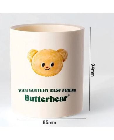 Lọ Bút Deli Gấu Bơ NS023-B - Màu Trắng Sữa