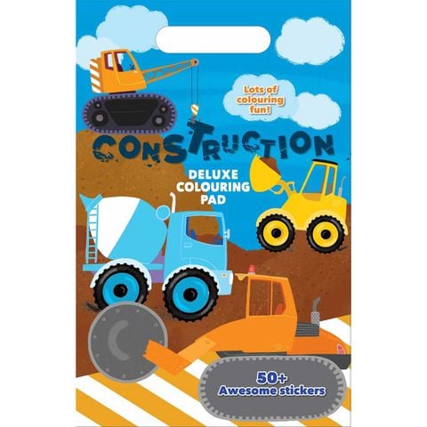 Deluxe Colouring Pad - Construction (A4)