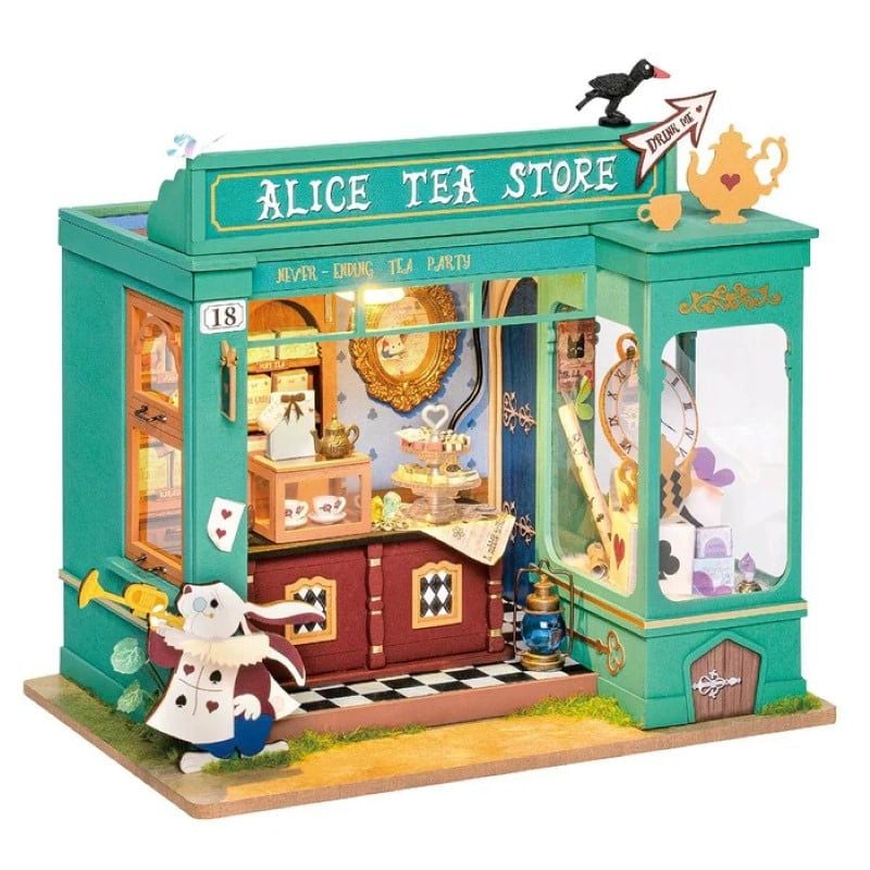 Robotime Đồ Chơi Lắp Ráp Tiệm Trà Của Alice DG156
