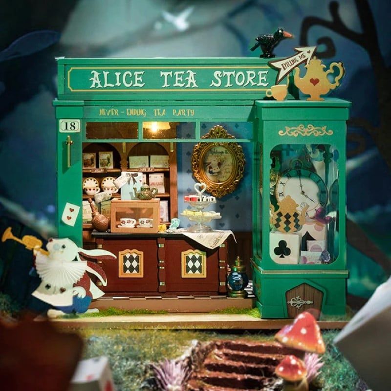 Robotime Đồ Chơi Lắp Ráp Tiệm Trà Của Alice DG156
