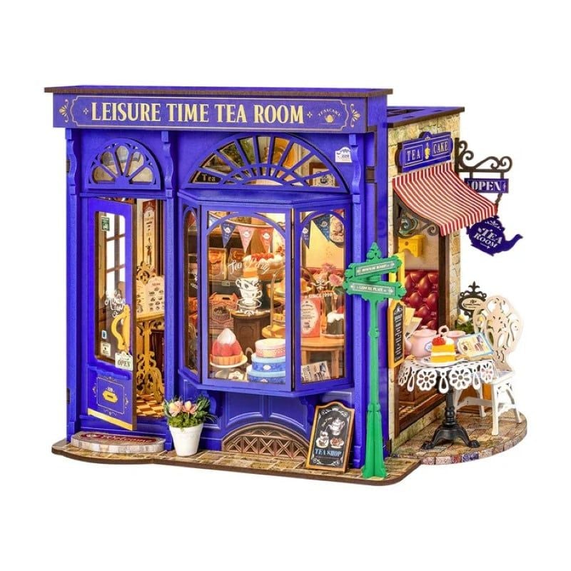 Robotime Đồ Chơi Lắp Ráp Phòng Trà Thời Gian DG171