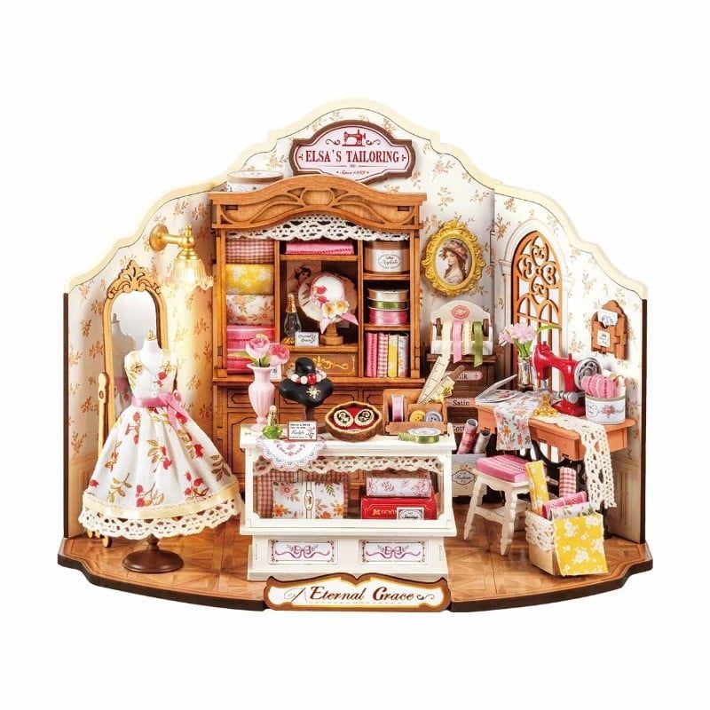 Robotime Đồ Chơi Lắp Ráp Tiệm May Của Elsa DG178