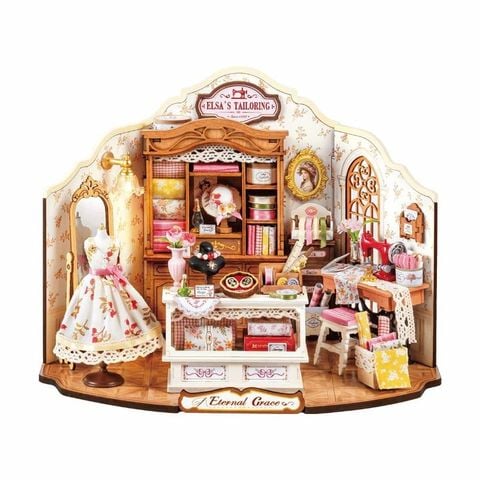 Robotime Đồ Chơi Lắp Ráp Tiệm May Của Elsa DG178