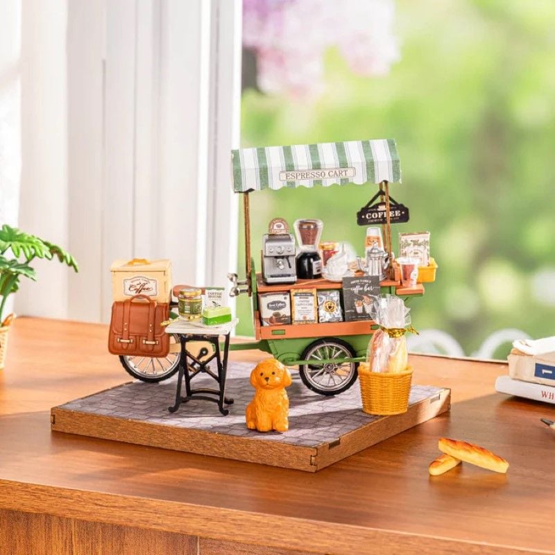 Robotime Đồ Chơi Lắp Ráp Xe Cà Phê Tỏa Hương DG182