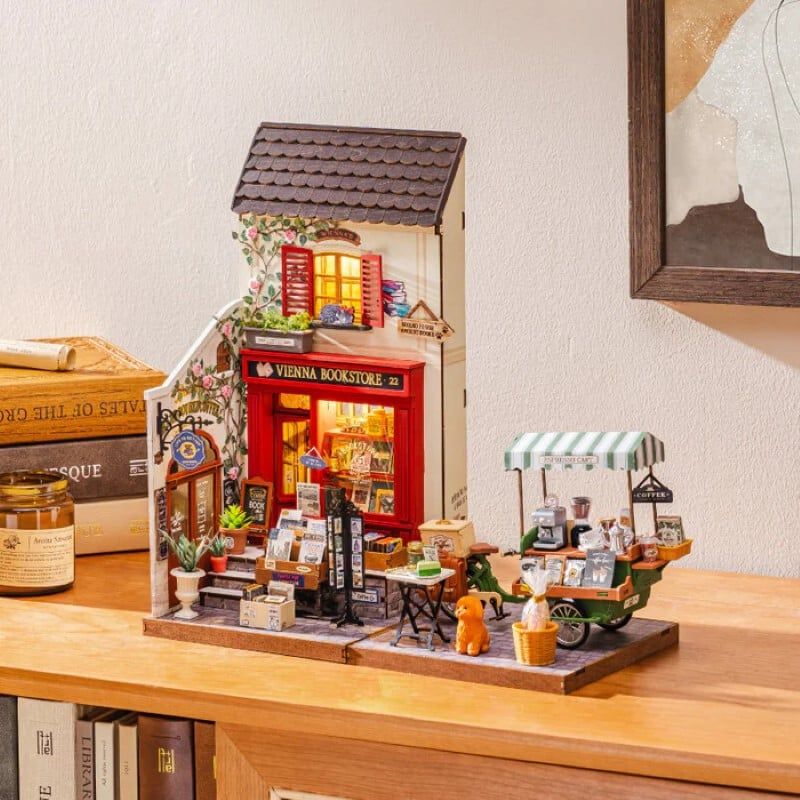 Robotime Đồ Chơi Lắp Ráp Hiệu Sách Vienna DG183