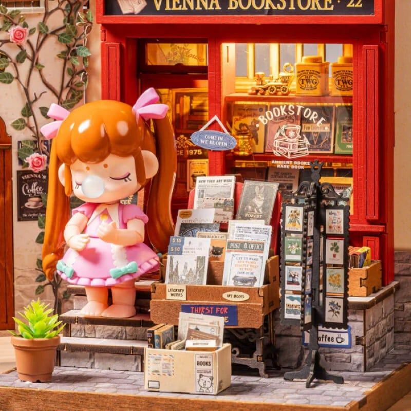 Robotime Đồ Chơi Lắp Ráp Hiệu Sách Vienna DG183