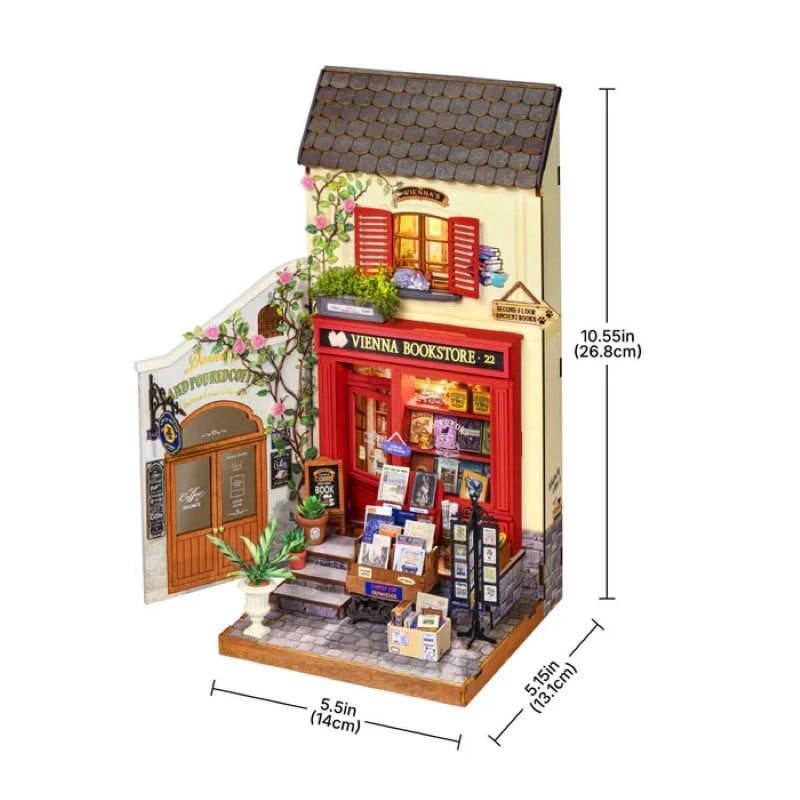Robotime Đồ Chơi Lắp Ráp Hiệu Sách Vienna DG183