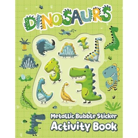 Metallic Bubble Sticker Book - Dinosaur