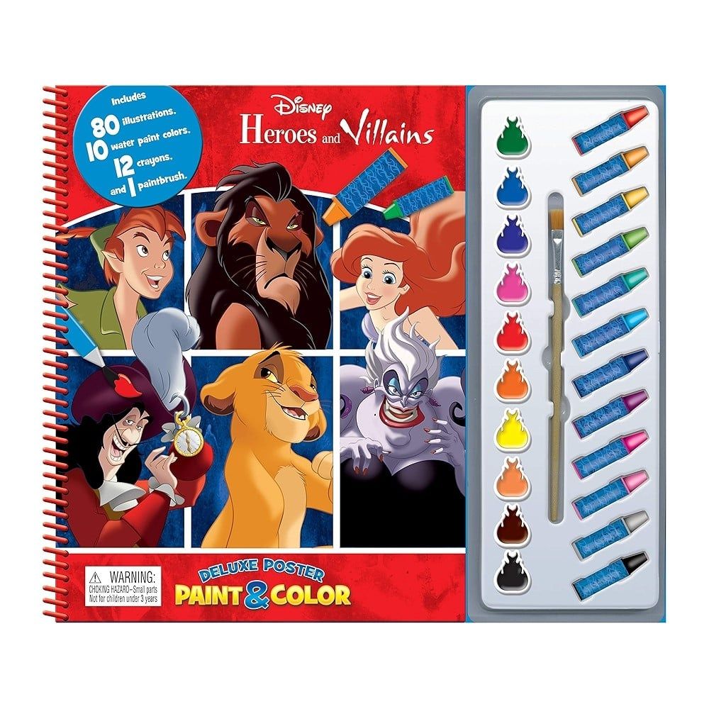 DISNEY HEROES & VILLAINS DELUXE POSTER PAINT & COLOR_PHIDAL 0421