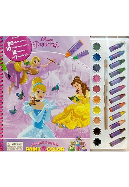 Disney Princess Deluxe Paint / Crayon Book