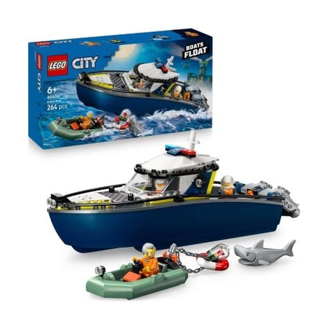 Lego City Đồ Chơi Lắp Ráp Tàu Cảnh Sát Truy Bắt Tội Phạm 60456